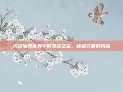 揭秘魔兽世界中的黑暗之尘，终极装备的钥匙