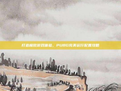 打造极致游戏体验，PUBG完美运行配置攻略