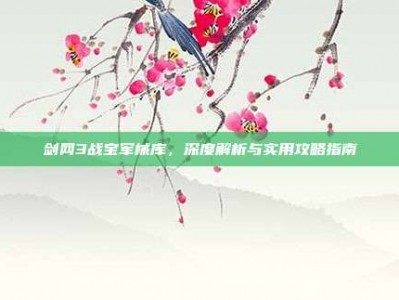 剑网3战宝军械库，深度解析与实用攻略指南