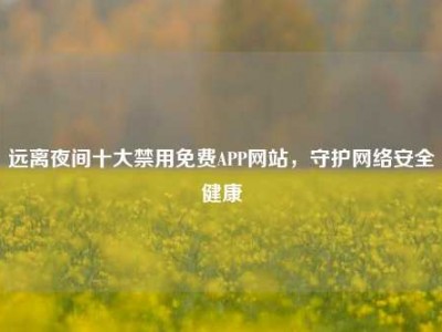 远离夜间十大禁用免费APP网站，守护网络安全健康