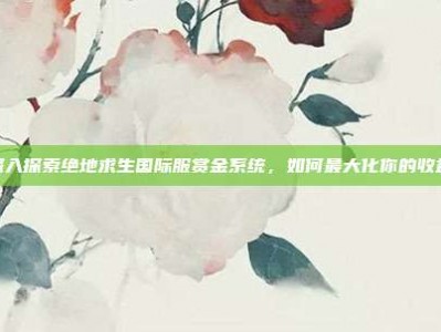 深入探索绝地求生国际服赏金系统，如何最大化你的收益