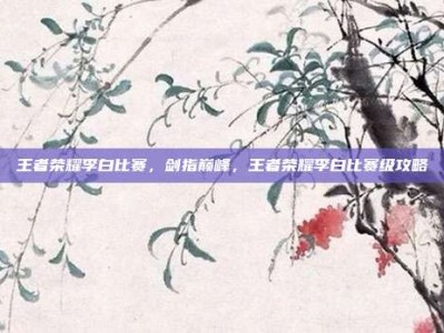 王者荣耀李白比赛，剑指巅峰，王者荣耀李白比赛级攻略