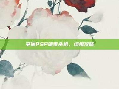掌握PSP暗夜杀机，终极攻略