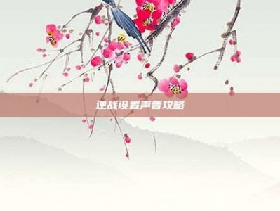 逆战设置声音攻略
