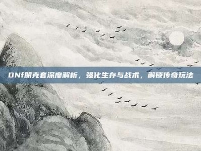 DNf朋克套深度解析，强化生存与战术，解锁传奇玩法