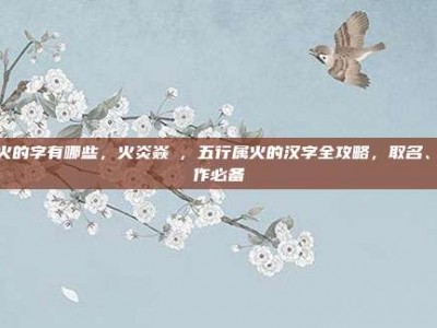属火的字有哪些，火炎焱燚，五行属火的汉字全攻略，取名、写作必备