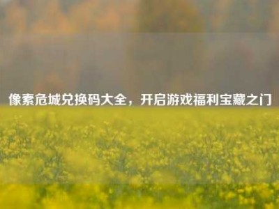 像素危城兑换码大全，开启游戏福利宝藏之门