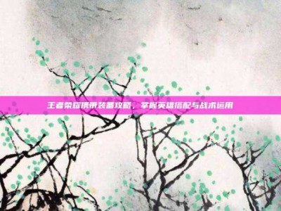 王者荣耀携带装备攻略，掌握英雄搭配与战术运用