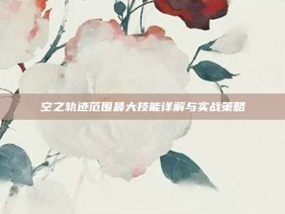 空之轨迹范围最大技能详解与实战策略
