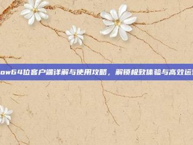 wow64位客户端详解与使用攻略，解锁极致体验与高效运行