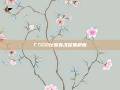 CSGO比赛赛况深度解析