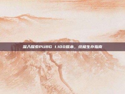 深入探索PUBG 1.100版本，终极生存指南