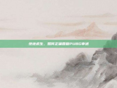 绝地求生，如何正确回复PUBG申述