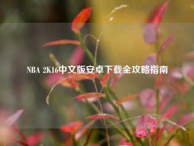 NBA 2K16中文版安卓下载全攻略指南