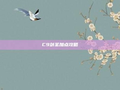 C9剑圣加点攻略