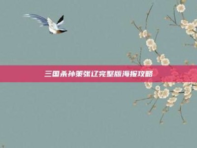 三国杀孙策张辽完整版海报攻略