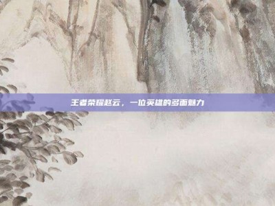 王者荣耀赵云，一位英雄的多面魅力
