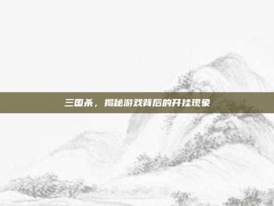 三国杀，揭秘游戏背后的开挂现象