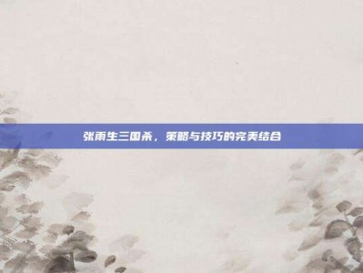 张雨生三国杀，策略与技巧的完美结合