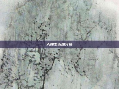 天梯怎么加分快