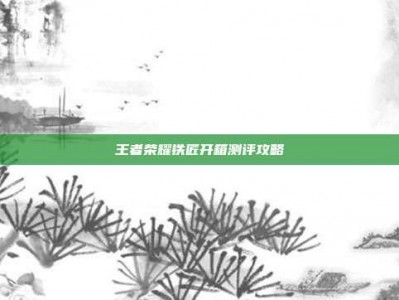 王者荣耀铁匠开箱测评攻略