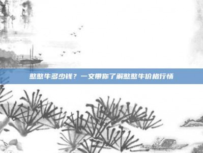 憨憨牛多少钱？一文带你了解憨憨牛价格行情