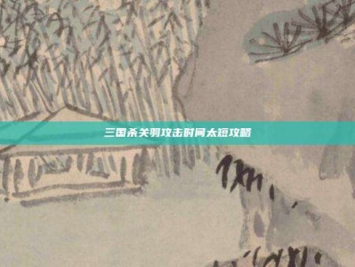 三国杀关羽攻击时间太短攻略