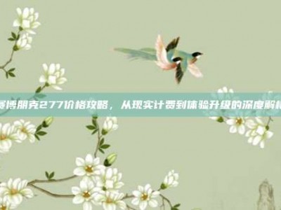 赛博朋克277价格攻略，从现实计费到体验升级的深度解析