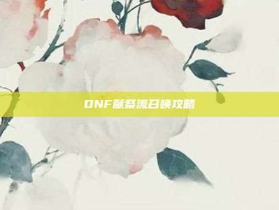 DNF献祭流召唤攻略