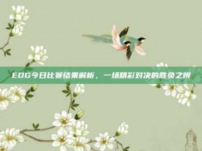 EDG今日比赛结果解析，一场精彩对决的胜负之辨