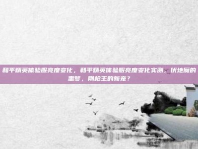 和平精英体验服亮度变化，和平精英体验服亮度变化实测，伏地魔的噩梦，刚枪王的新宠？