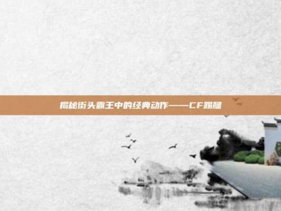 揭秘街头霸王中的经典动作——CF踢腿