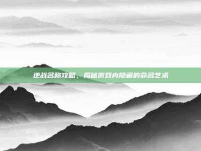 逆战名称攻略，揭秘游戏内隐藏的命名艺术