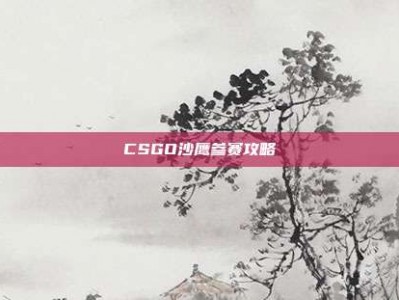 CSGO沙鹰参赛攻略