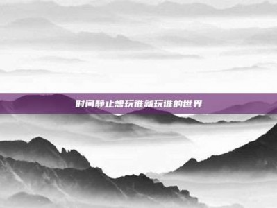 时间静止想玩谁就玩谁的世界