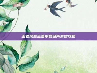 王者荣耀王者水晶图片素材攻略