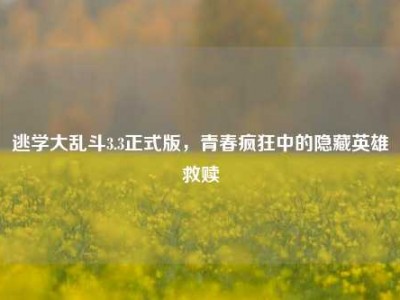 逃学大乱斗3.3正式版，青春疯狂中的隐藏英雄救赎