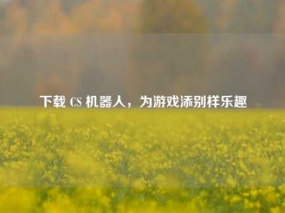 下载 CS 机器人，为游戏添别样乐趣
