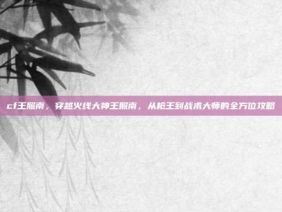 cf王照南，穿越火线大神王照南，从枪王到战术大师的全方位攻略