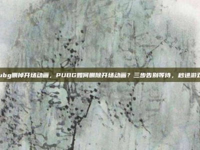 pubg删掉开场动画，PUBG如何删除开场动画？三步告别等待，秒进游戏！
