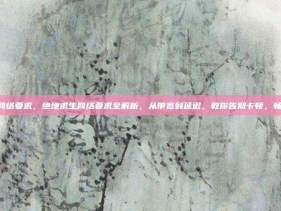 pubg网络要求，绝地求生网络要求全解析，从带宽到延迟，教你告别卡顿，畅快吃鸡