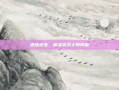 绝地求生，解决游戏卡顿问题
