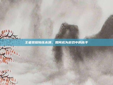 王者荣耀陪练木偶，如何成为游戏中的高手