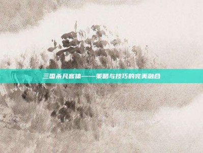 三国杀凡客体——策略与技巧的完美融合