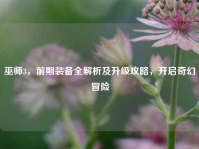 巫师3，前期装备全解析及升级攻略，开启奇幻冒险