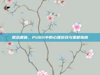 禁忌暧昧，PUBG中的心理游戏与策略指南