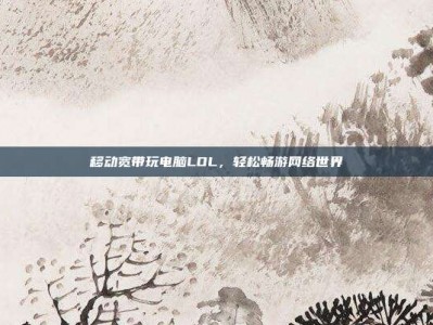 移动宽带玩电脑LOL，轻松畅游网络世界