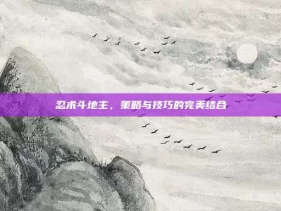 忍术斗地主，策略与技巧的完美结合