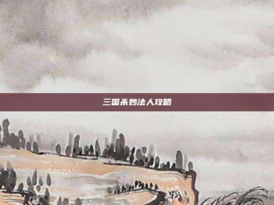 三国杀妙法人攻略