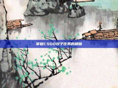 掌握CSGO双子任务的精髓